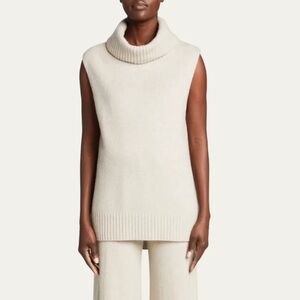LISA YANG Molly Sleeveless Cashmere Turtleneck Sweater Size 1 / Small Luxury